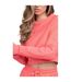 Sweat court femme rose SikSilk-4