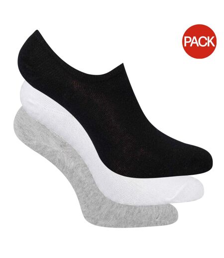 Lot De 3  Socquettes Discrètes Femme Noir Blanc Gris Pringles
