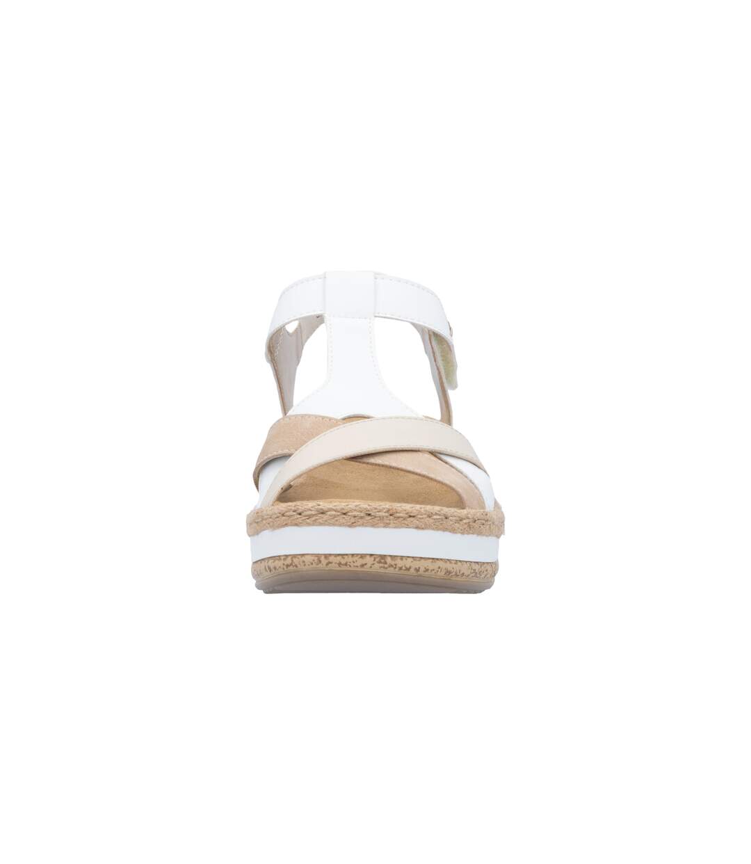 Sandale Compensée Cuir Rieker Massa-5