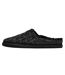 Womens/ladies Cable Knit Chunky Sole Mule Slippers Black Toms-2
