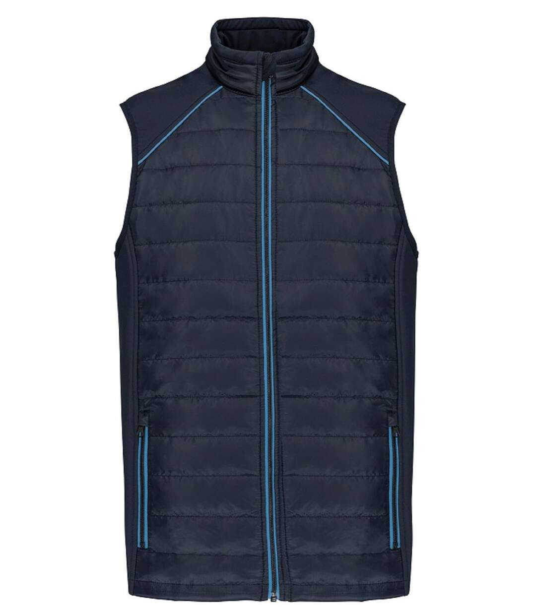 Bodywarmer DayToDay bi-matière - Unisexe - WK606 - bleu marine et bleu roi