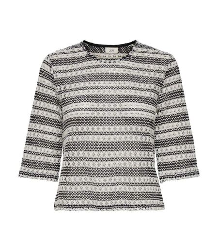T-shirt en maille noir/blanc femme jdy elly