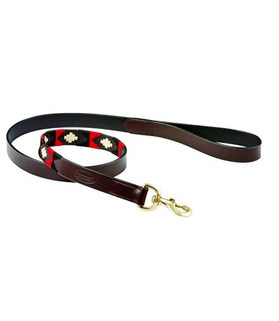 Weatherbeeta Polo Leather Dog Lead (One Size) (Cowdray Brown/Black/Red/White) - UTWB1261