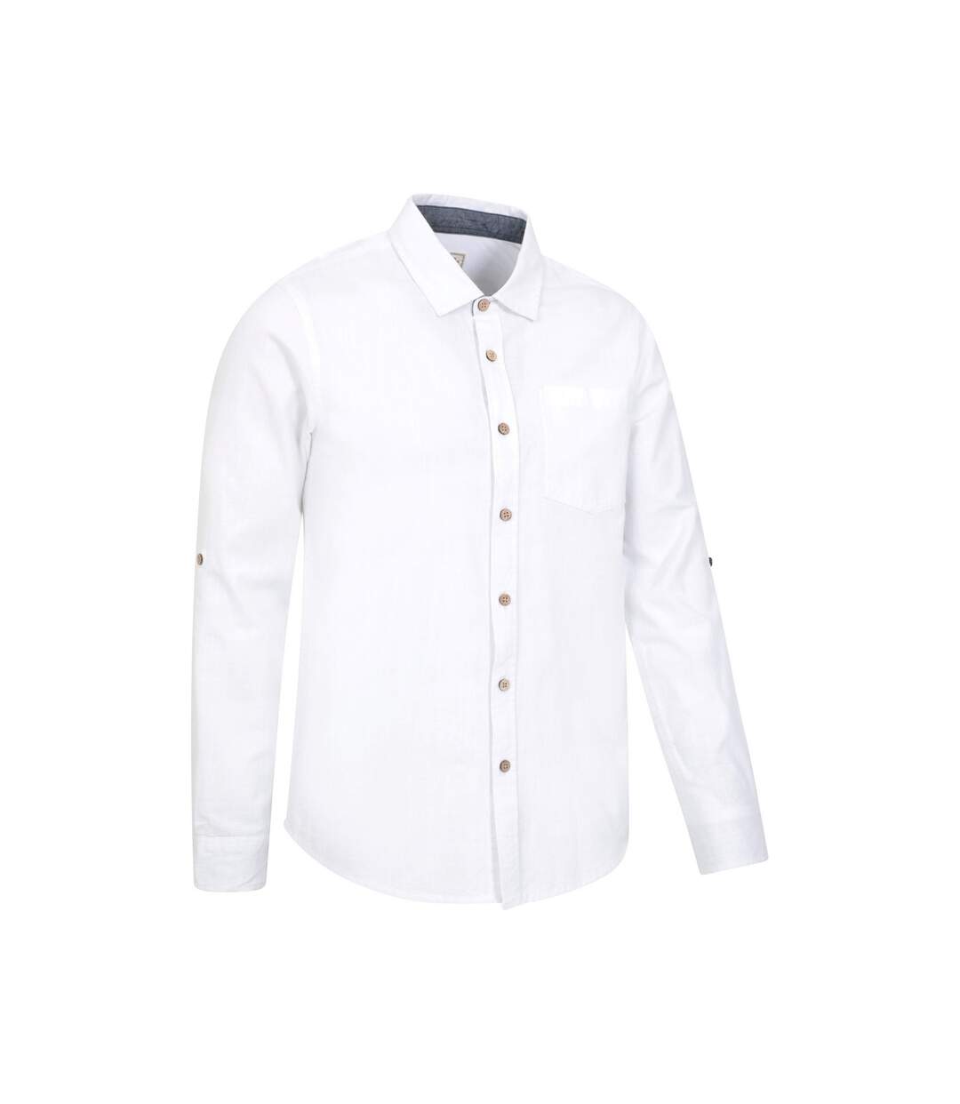 Mens coconut textured long-sleeved shirt white Mountain Warehouse-4