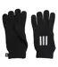 Mens Cond Knitted 3 Stripes Gloves Black White Adidas-1