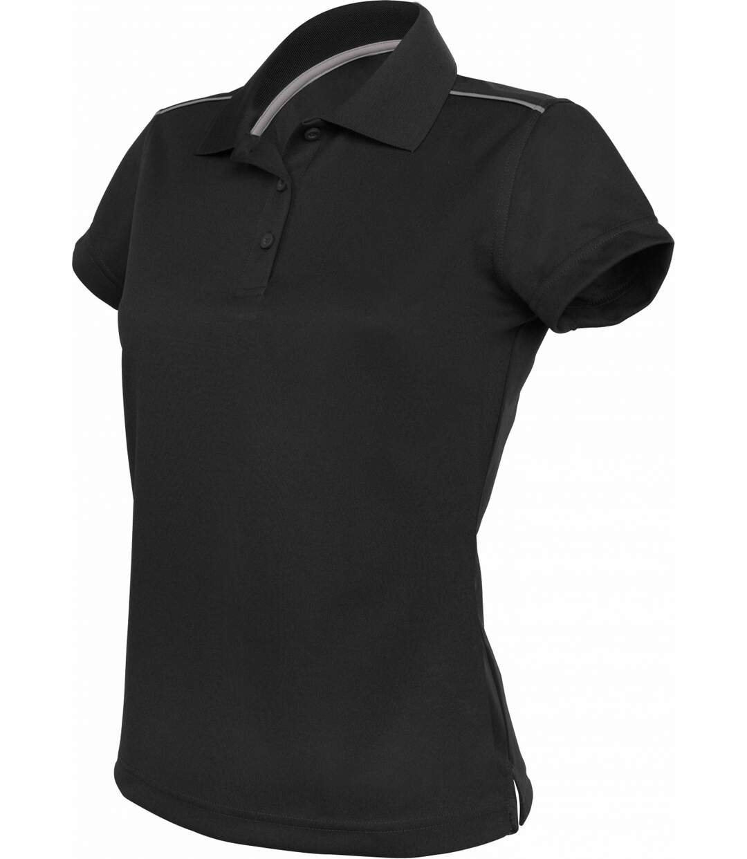 Polo femme sport - PA481 - noir - manches courtes