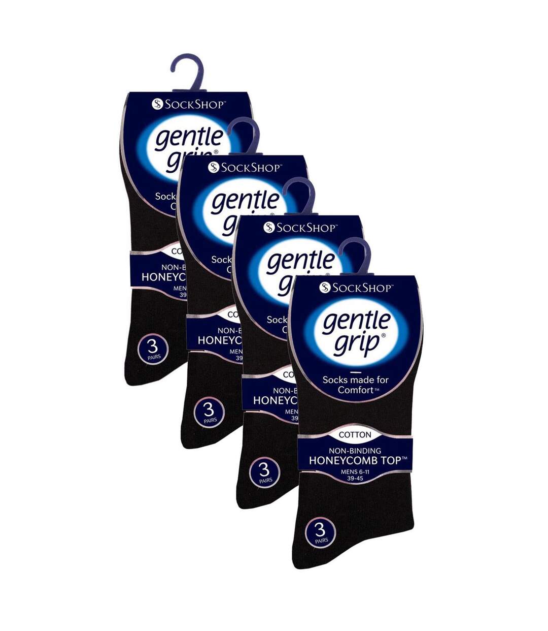 12 Pairs Mens Gentle Grip Loose Top Socks | Extra Wide Non Elastic Socks-2