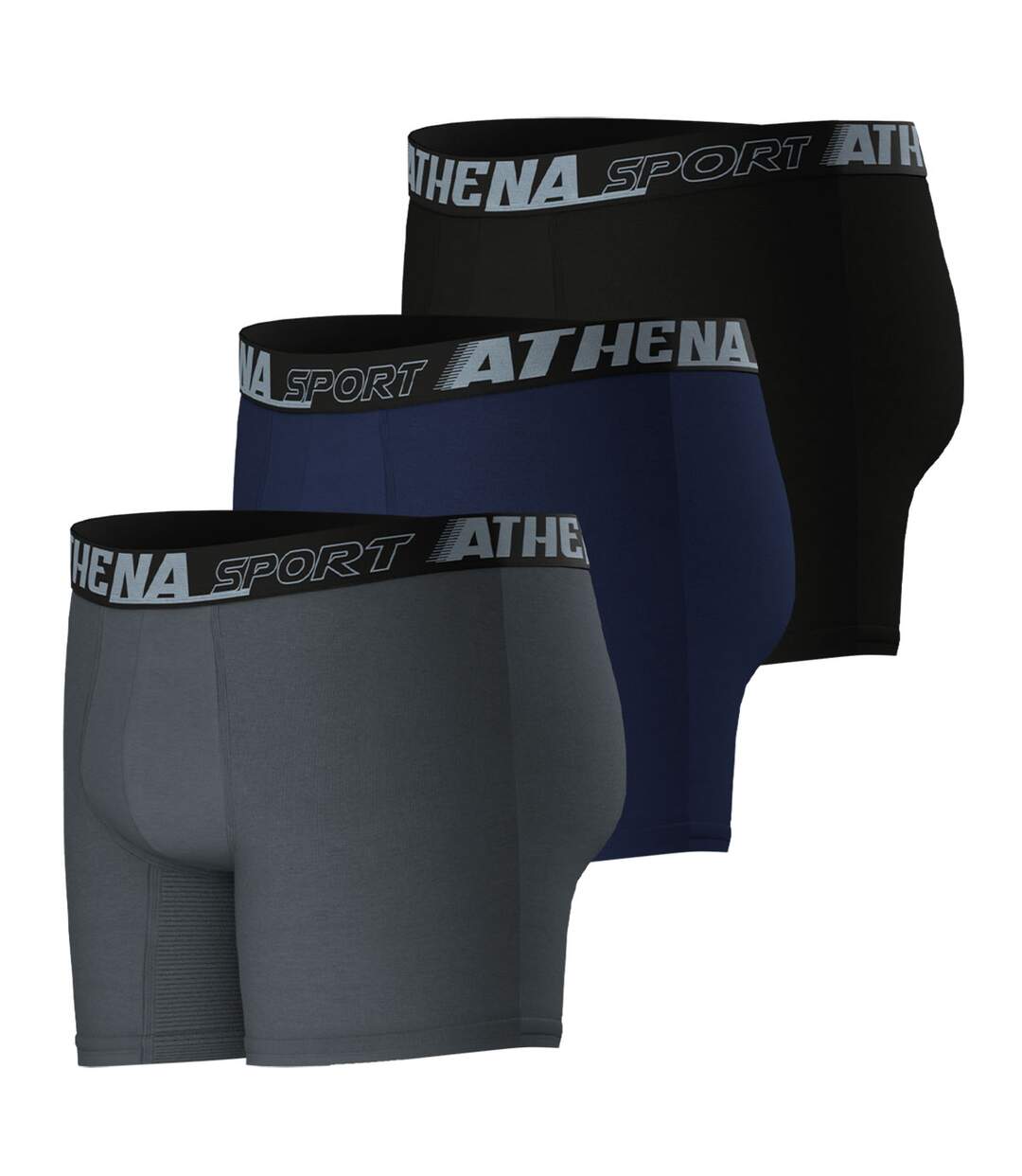 Lot de 3 boxers longs homme Sport Air Fit Athena-3