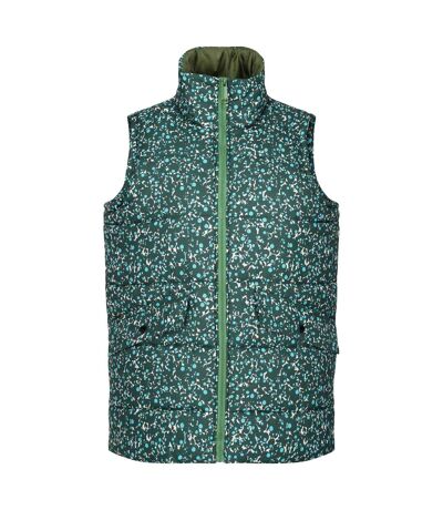Womens/ladies Orla Kiely Abstract Padded Gilet Green Regatta