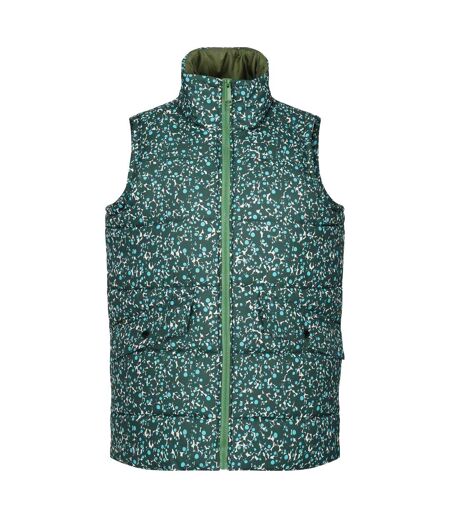 Womens/ladies Orla Kiely Abstract Padded Gilet Green Regatta