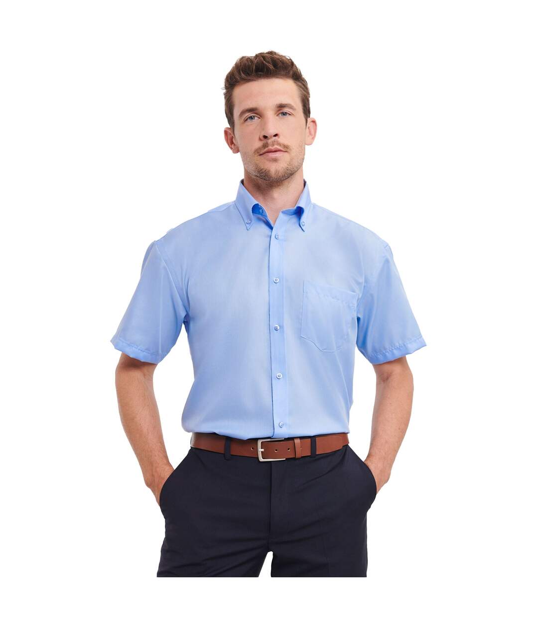 Chemise ultimate homme bleu ciel vif Russell Collection Russell Collection