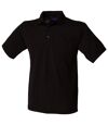 Henbury Mens Short Sleeved 65/35 Pique Polo Shirt (Mid Blue)
