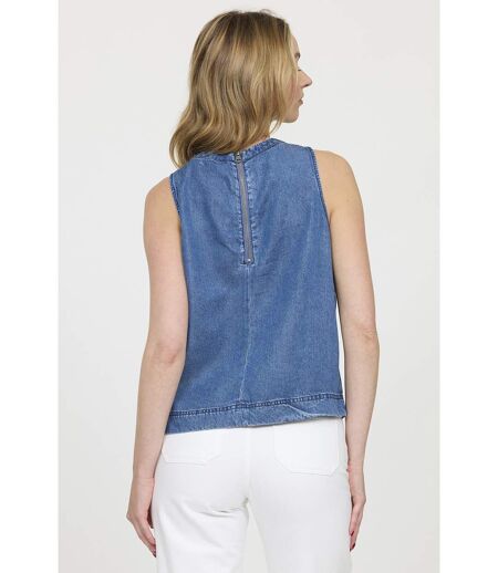 Blouse sans manches tencel cropped AJUN