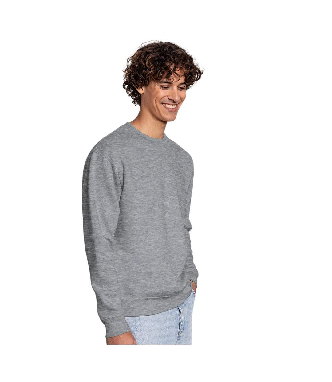 Mens Iconic Premium Sweatshirt Athletic Heather Fruit Of The Loom-3