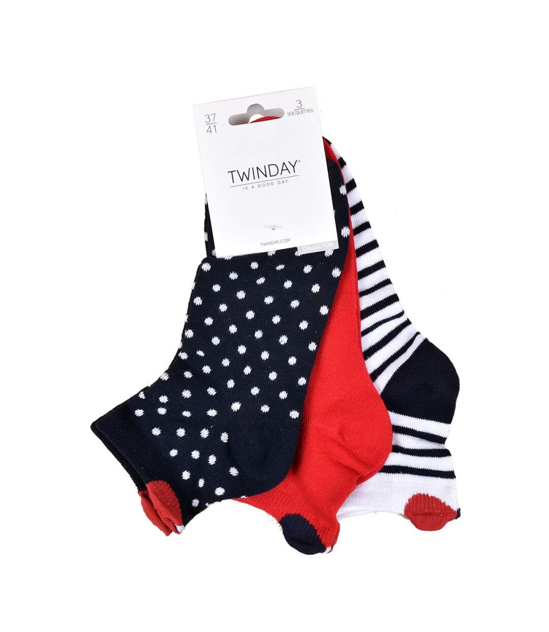 Chaussettes Courtes femme TWINDAY Qualité et Confort-Assortiment modèles photos selon arrivages- - Pack de 6-2