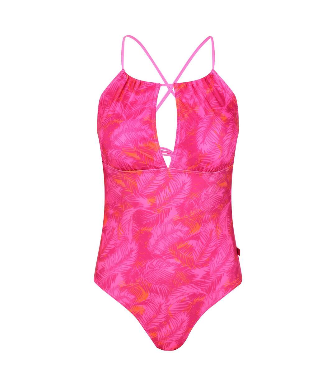 Womens/ladies halliday one piece swimsuit pink fushion Regatta