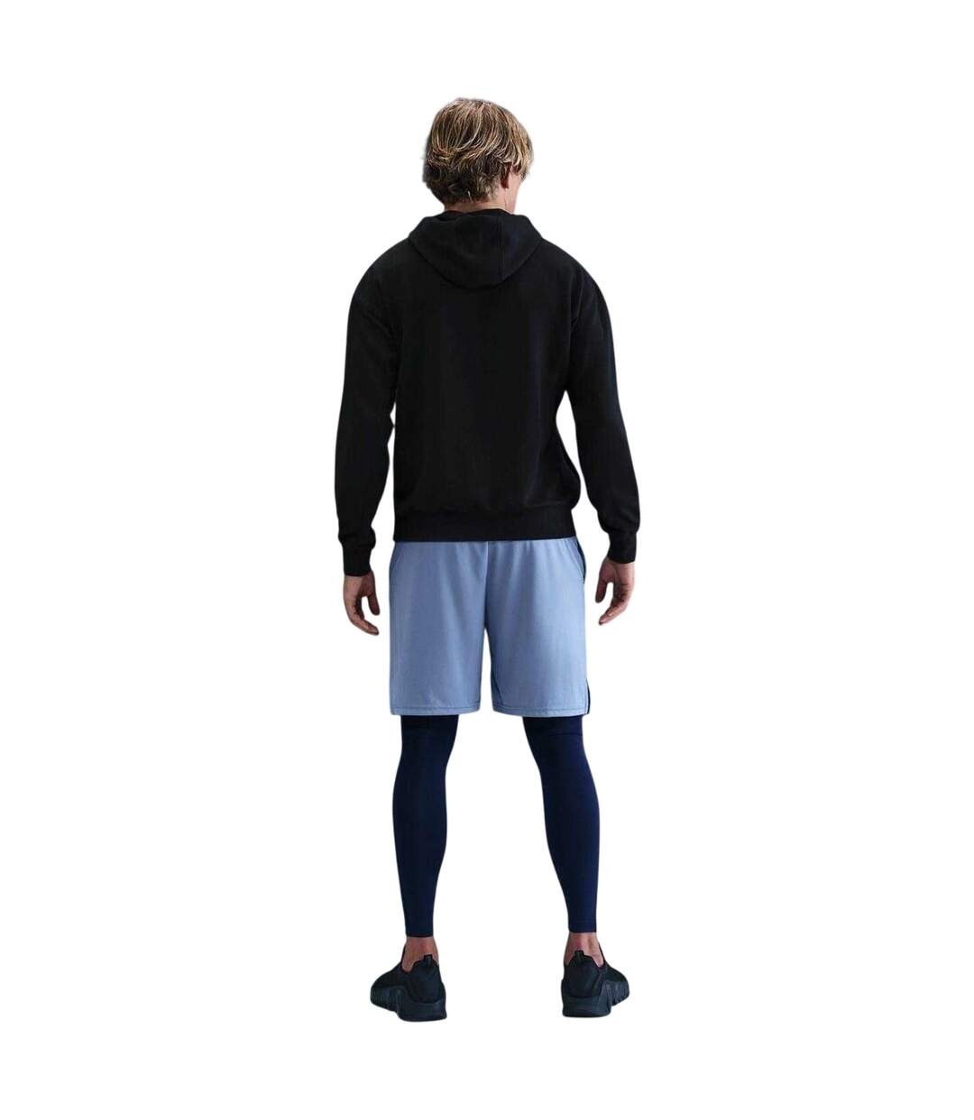 Sweat À Capuche Entraînement Pro Homme Noir Blanc Nike-2