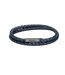 Mens Ares Leather Braided Bracelet One Size Blue Boss-2