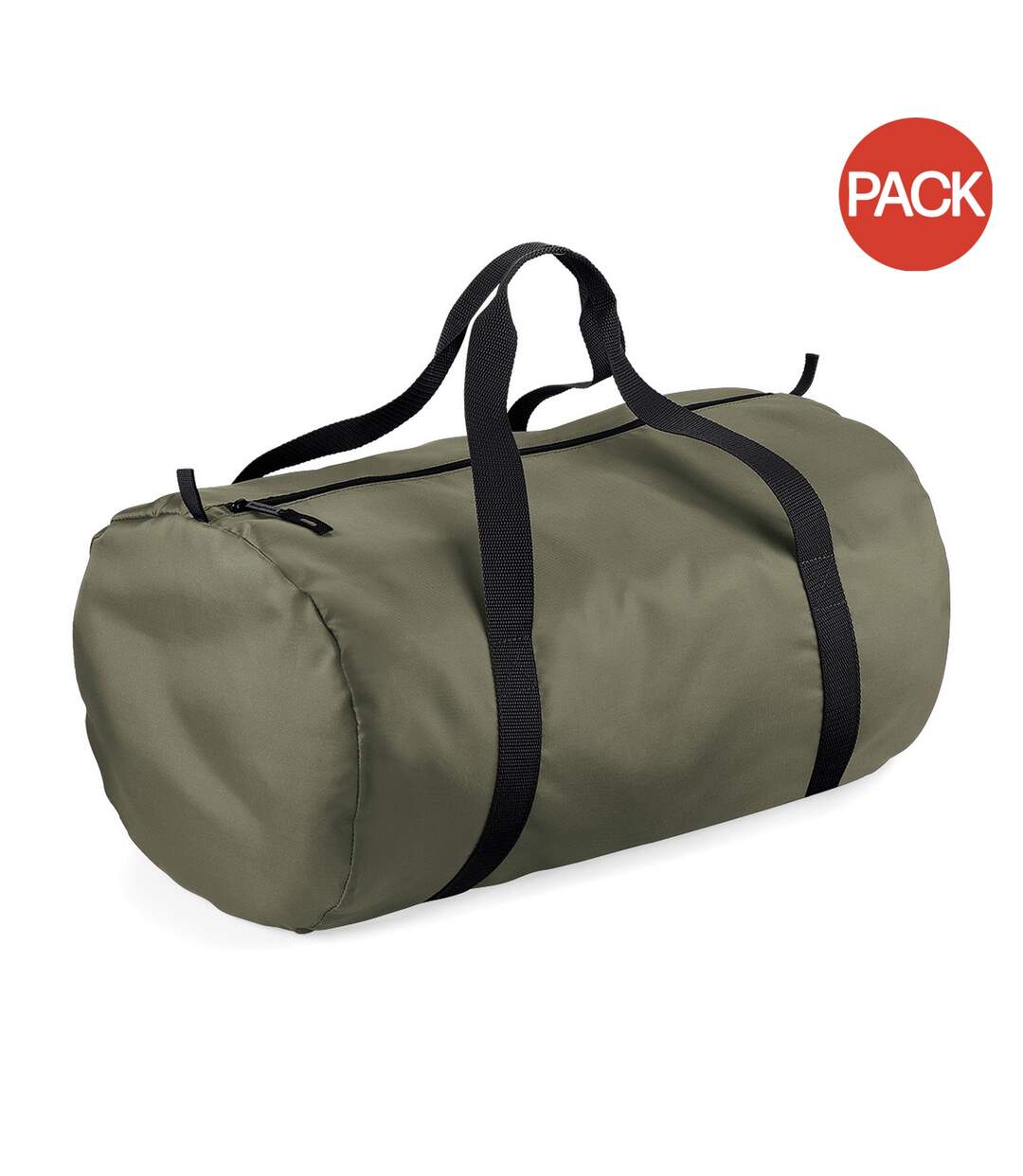 Lot de 2  Packaway sac de voyage 32 litres taille unique vert olive/noir BagBase-1