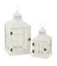 Lot de 2 Lanternes Maisons en Bois Cocoon 52cm Blanc-1