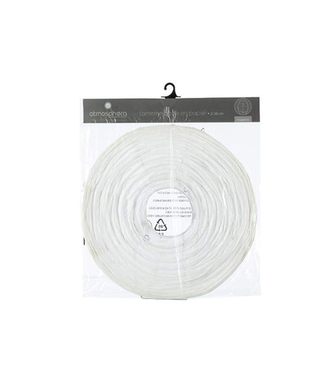 Lanterne Boule en Papier Fééric 35cm Blanc-2