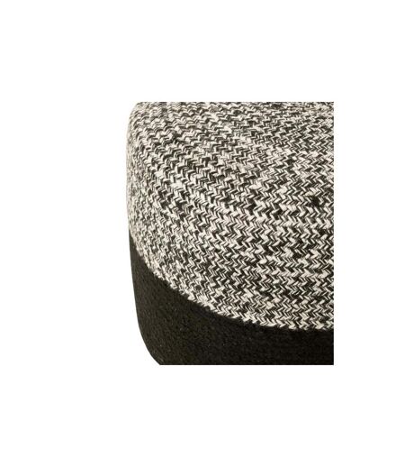 Pouf Rond Design Miami 50cm Noir & Blanc