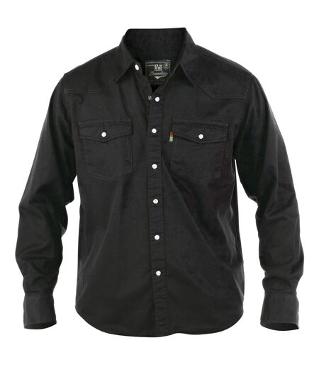 Duke Mens Western Style Denim Shirt (Black) - UTDC101