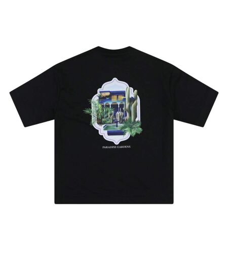 T-shirt Paradise Gardens Homme Noir Rose London