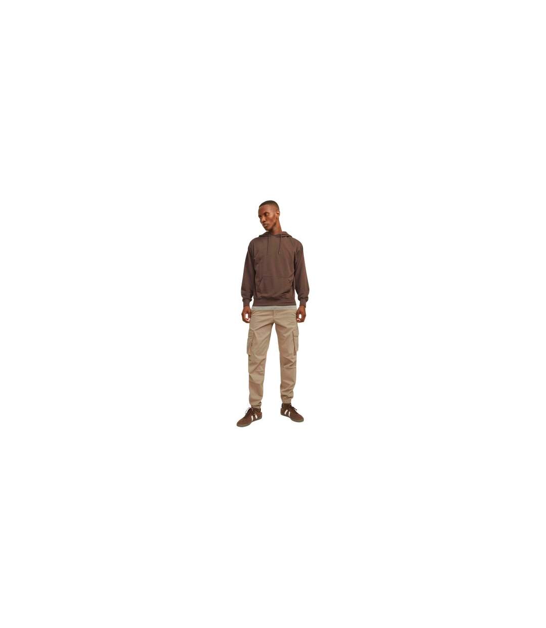 Pantalon À Poches Motif/style Uni Homme Marron Jack And Jones-1
