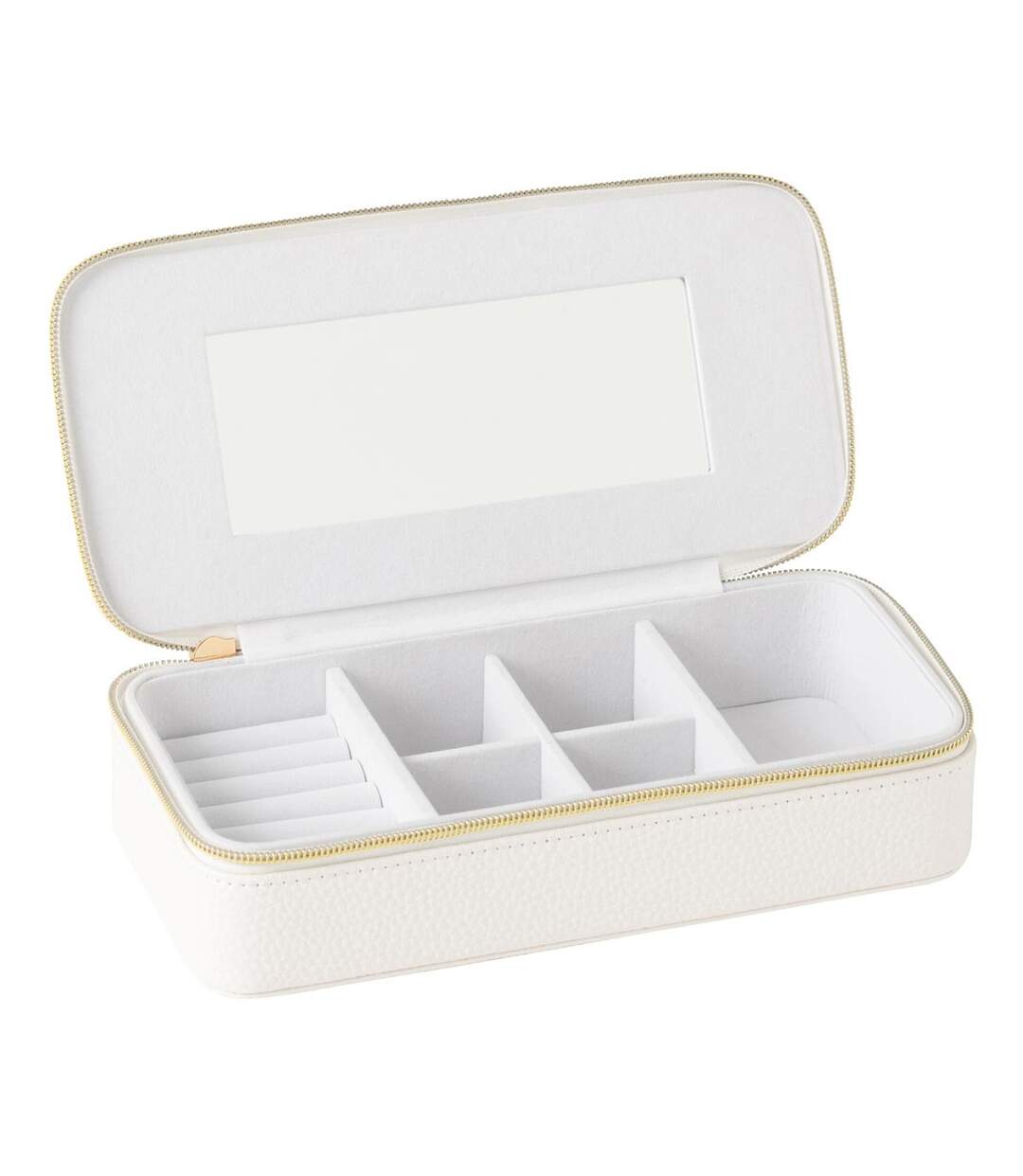 Boîte à Bijoux Avec Miroir Ericka 24cm Blanc-2