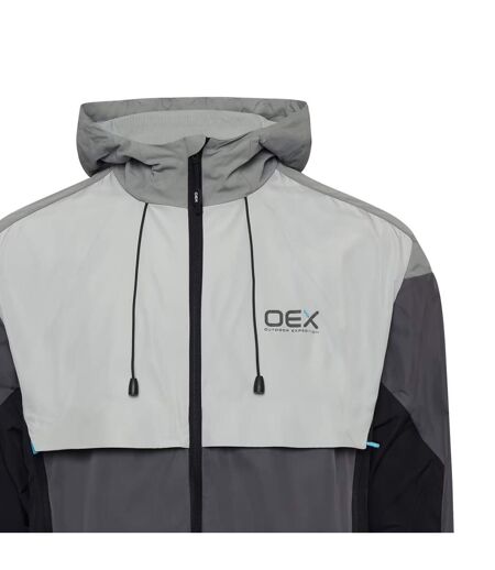Mens Repel 2.0 Colour Block Waterproof Track Jacket Charcoal Grey OEX