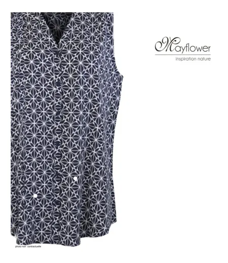MAYFLOWER VOILOU1 Chemisier sans manches – La légèreté de la viscose pour un look estival chic