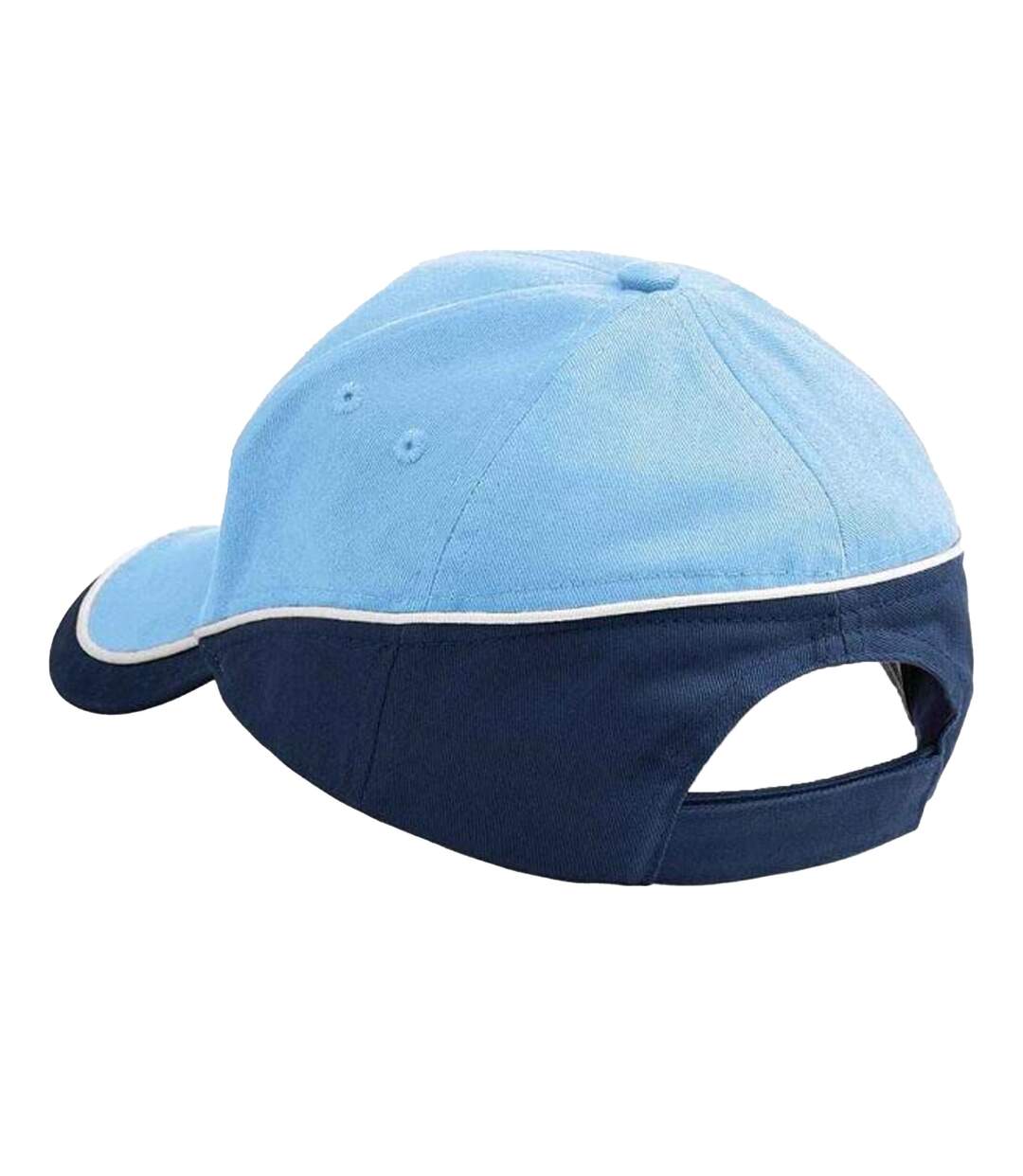 Casquette de baseball unisexe bleu ciel/bleu marine Beechfield-2