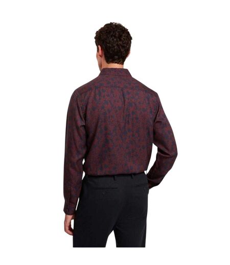 Chemise Manches Longues Motif/style Floral Homme Bordeaux Foncé Ted Baker
