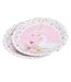 Lot de 6 Assiettes en Carton Cygne II 23cm Rose-1