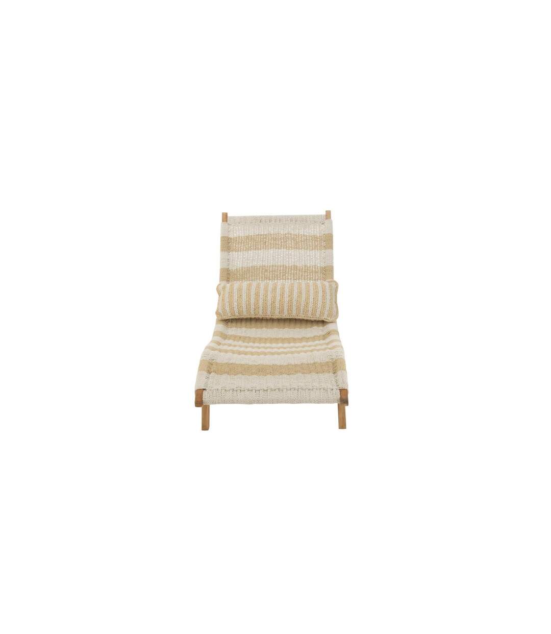 Transat avec Coussin Lombok 168cm Blanc & Naturel-4