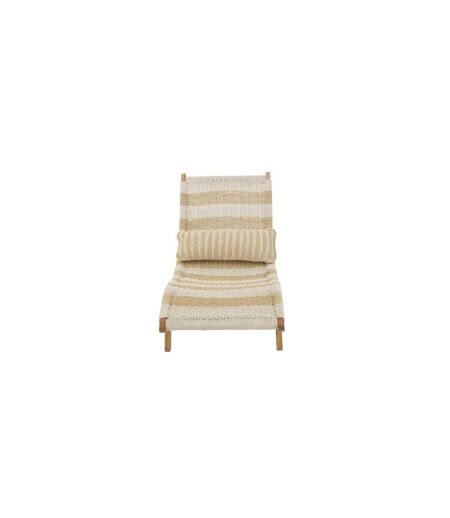 Transat avec Coussin Lombok 168cm Blanc & Naturel