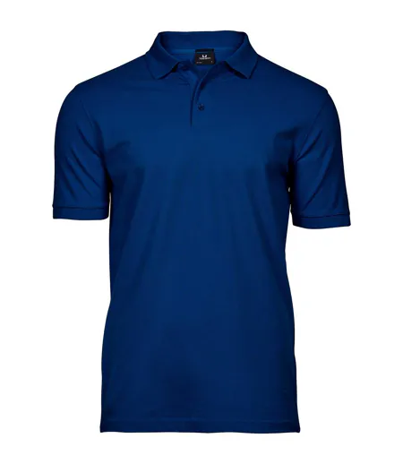 Mens Luxury Stretch Polo Shirt Indigo Blue Tee Jays