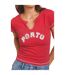 T-shirt Court Motif/style Lettrage Femme Rouge Daisy Street-4