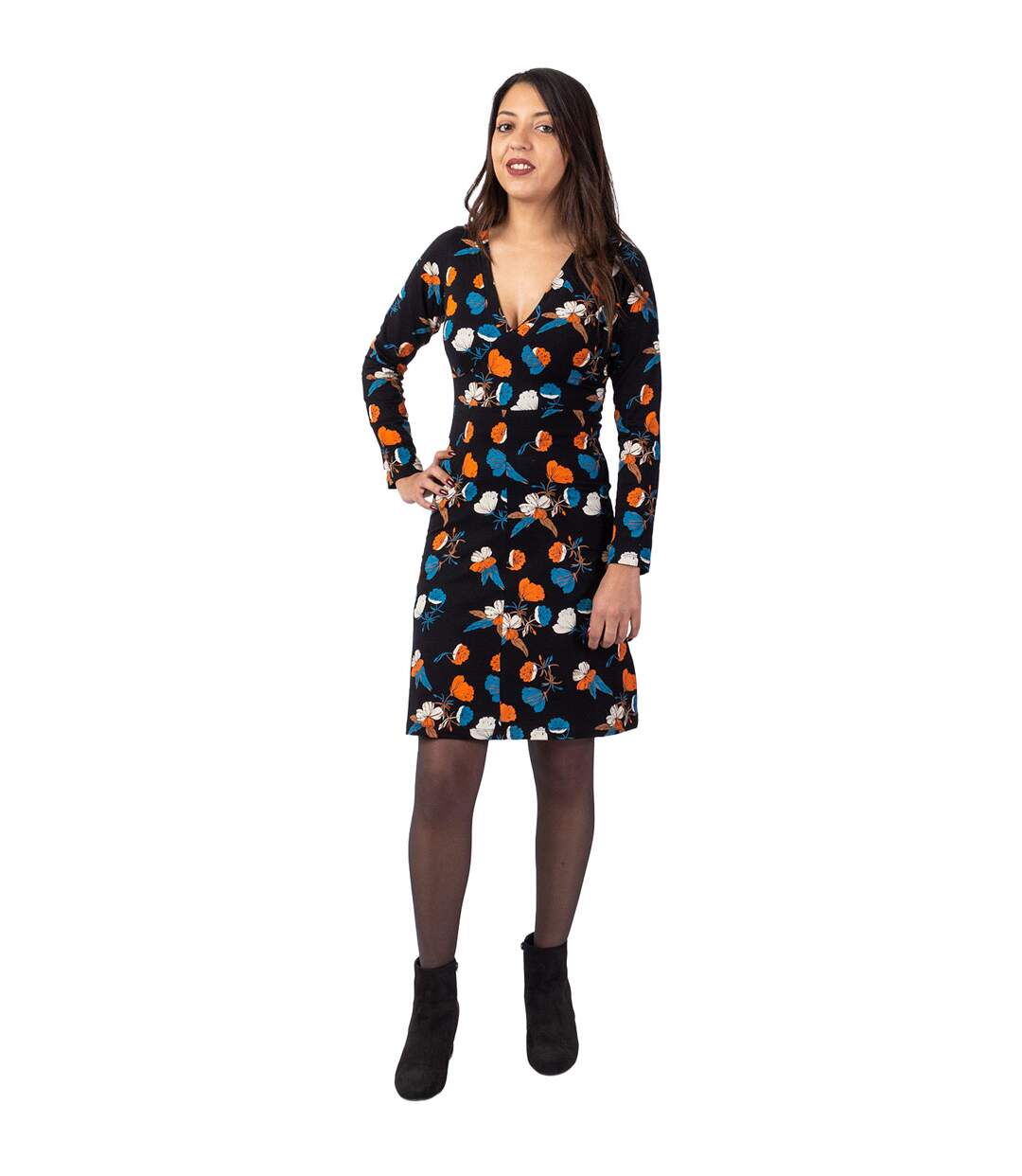 Robe courte 100% coton MEERA imprimé floral Coton Du Monde