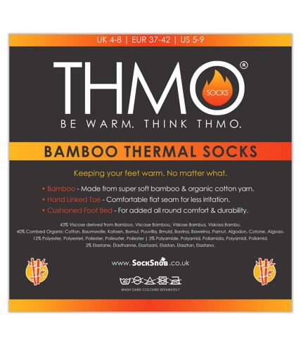 3 Pack Unisex Bamboo Thermal Socks for Winter