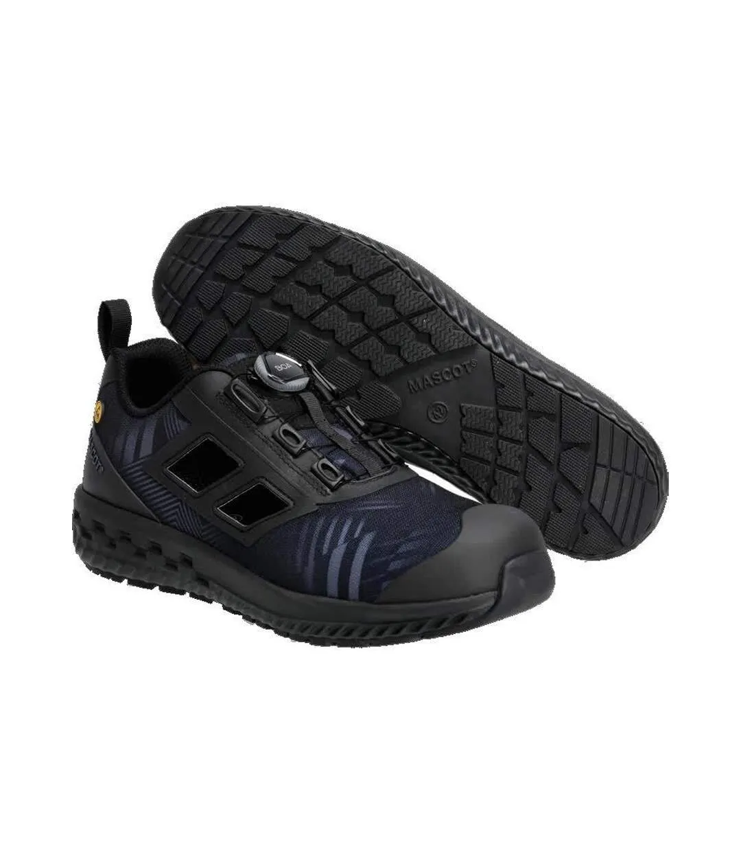 Mens Logo Safety Shoes Stone Blue Black Mascot-4