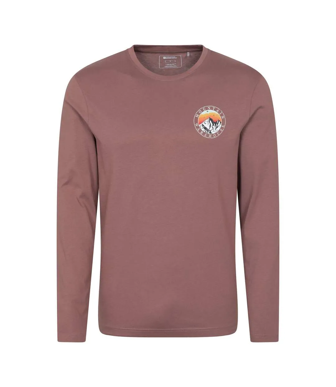 T-shirt Manches Longues Motif/style Graphique Circle Mountain Sunset Homme Bordeaux Mountain Warehouse-2
