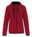Veste à capuche chinée - Femme - PA366 - rouge mélange