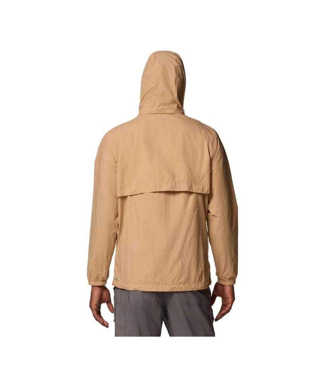 Mens Basin Windbreaker Beige Cream Orange Columbia-3