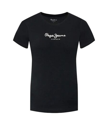 T-shirt Motif/style Logo Femme Noir Pepe Jeans