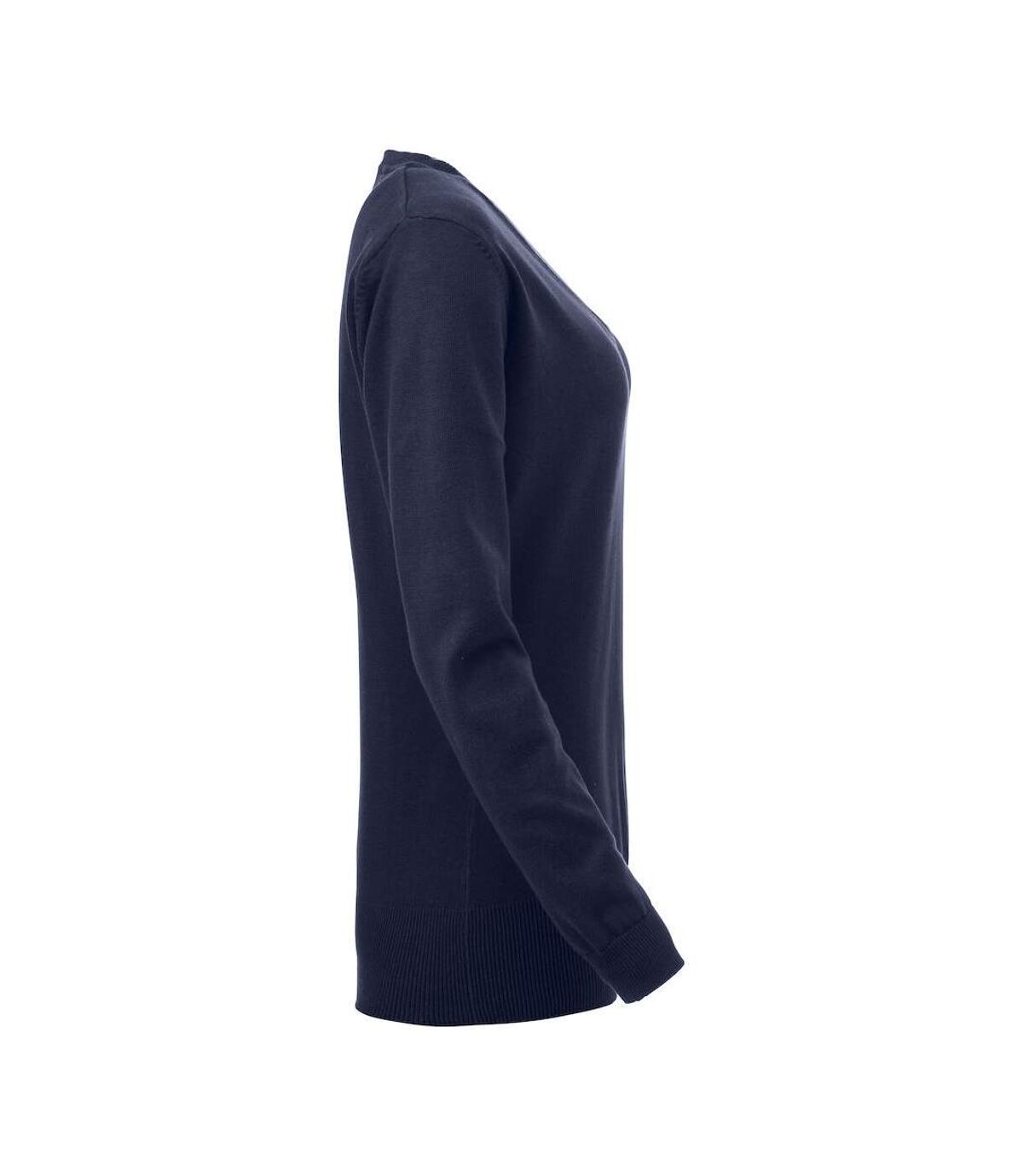 Clique Womens/Ladies Aston Knitted V Neck Sweatshirt (Dark Navy)