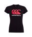 Womens/ladies Logo T-shirt Black Canterbury-2