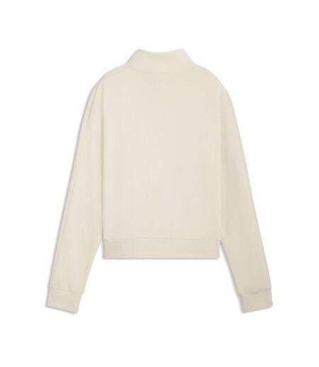 Sweat à capuche écru femme puma relaxed