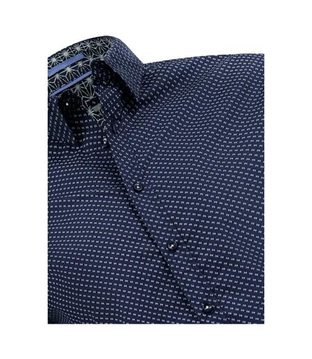 Mens Powell D555 All-over Print Kingsize Shirt Navy Duke